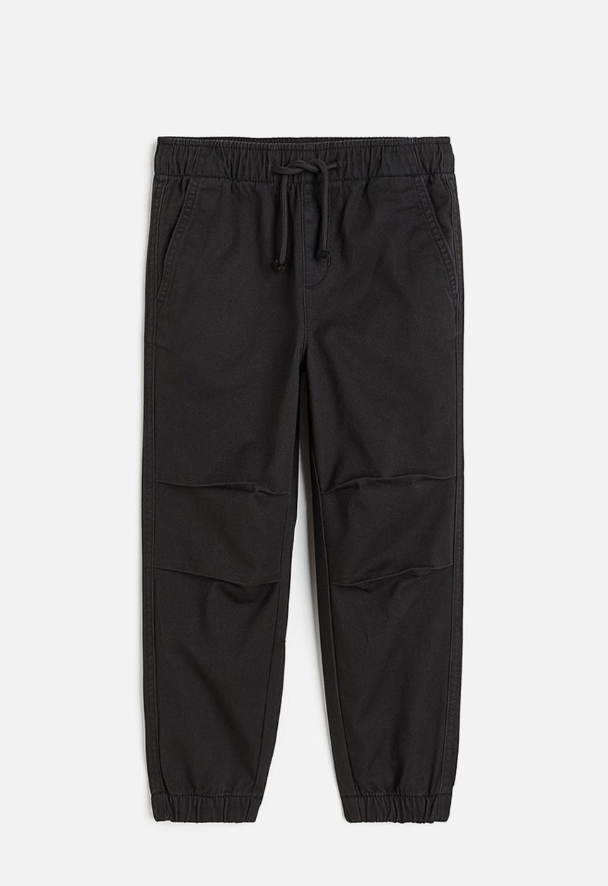 H&M - Twill joggers - black