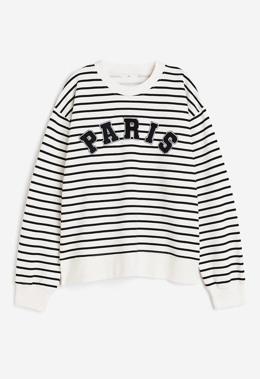 H&M - Crew neck sweatshirt - cream/paris