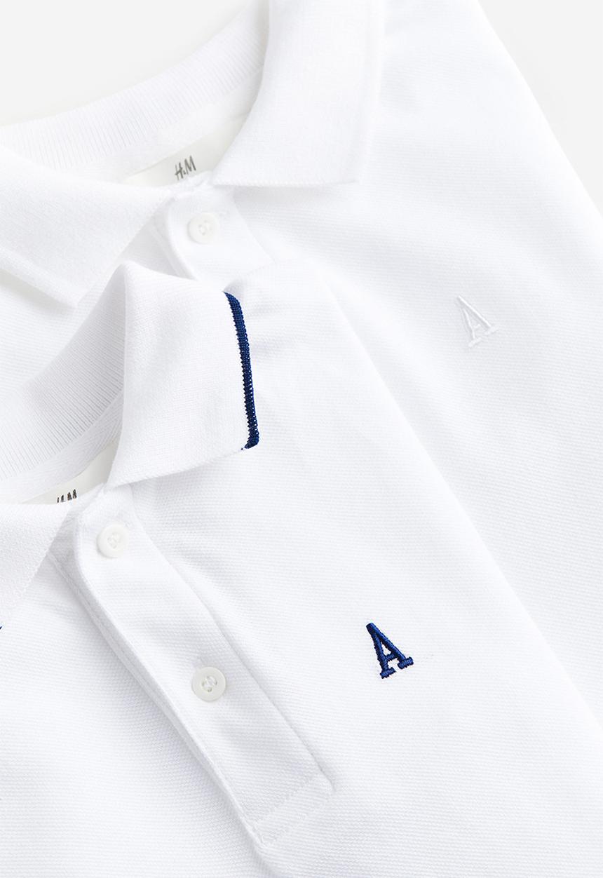 H&M - 2-pack polo shirts - white