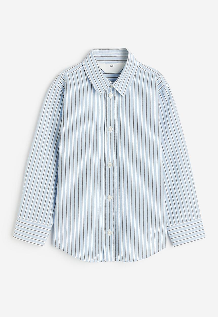 H&M - Long-sleeved poplin shirt - blue