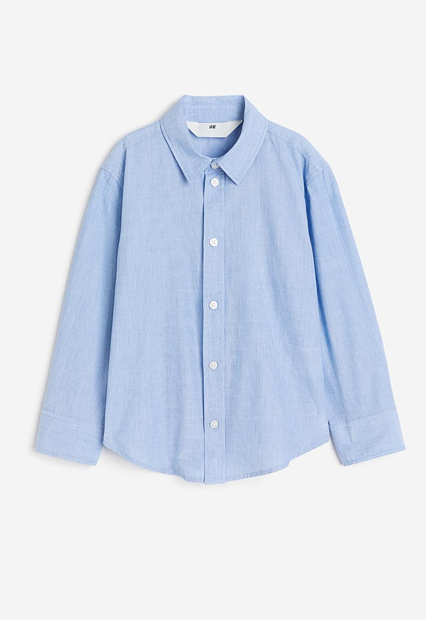 H&M - Long-sleeved cotton shirt - blue