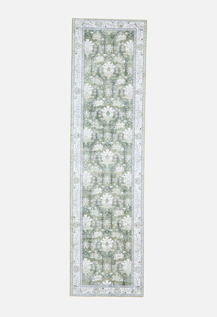 Sixth Floor - Ezra printed runner - forrest green