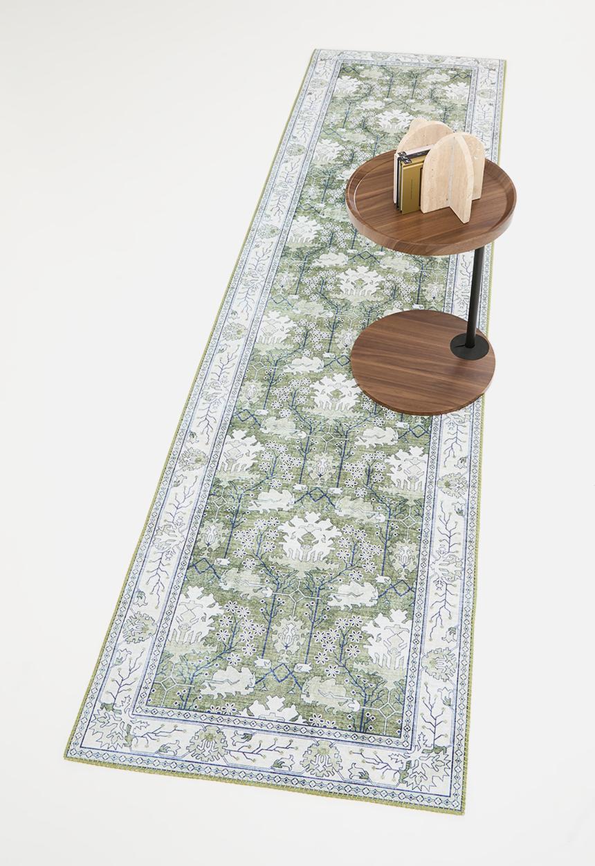 Sixth Floor - Ezra printed runner - forrest green