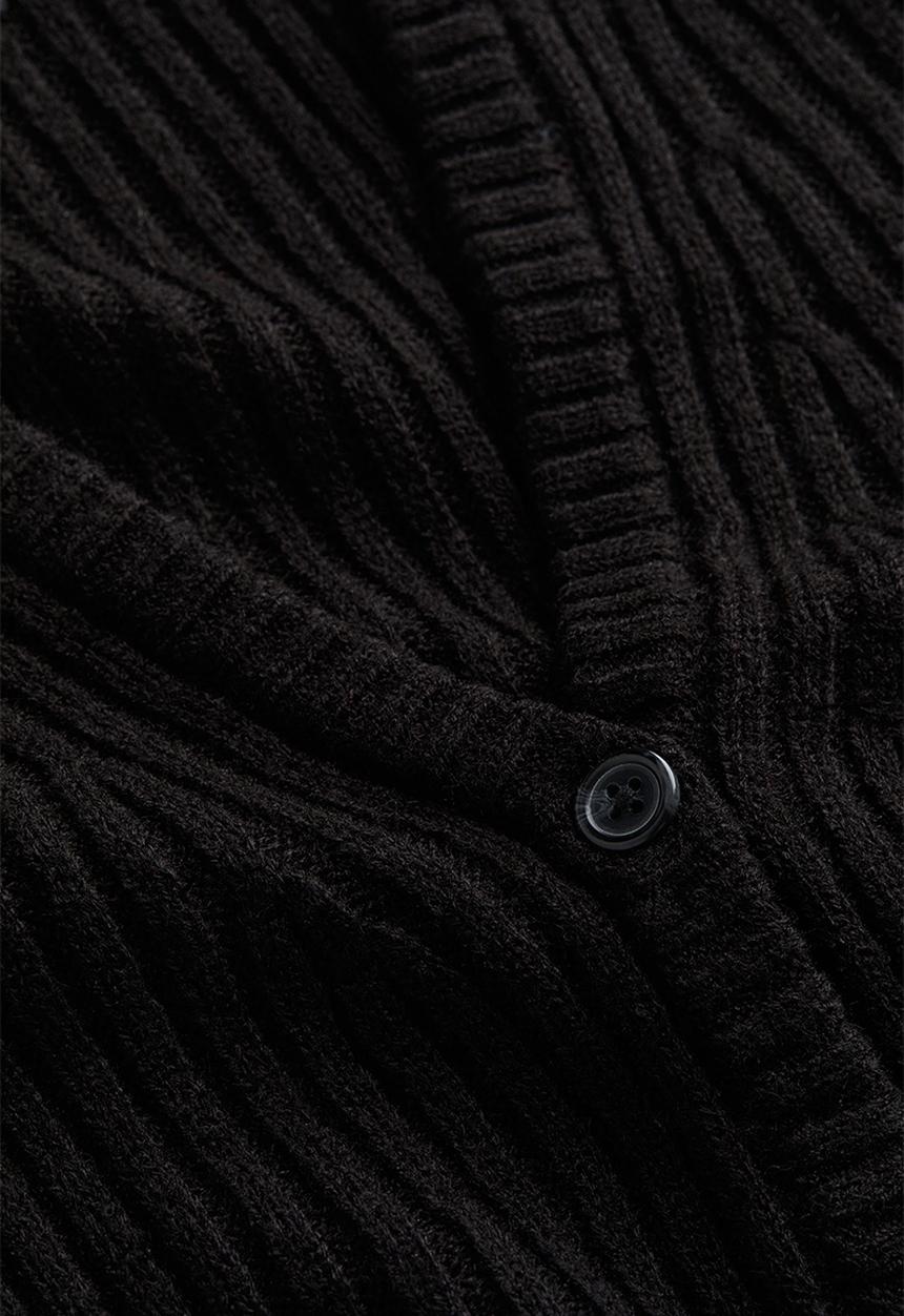 H&M - Rib-knit cardigan - black