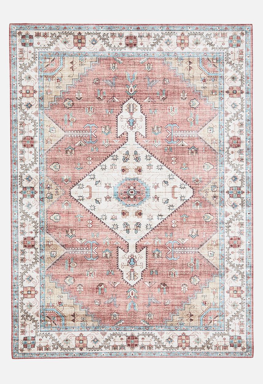 Sixth Floor - Ezra printed rug - terracotta