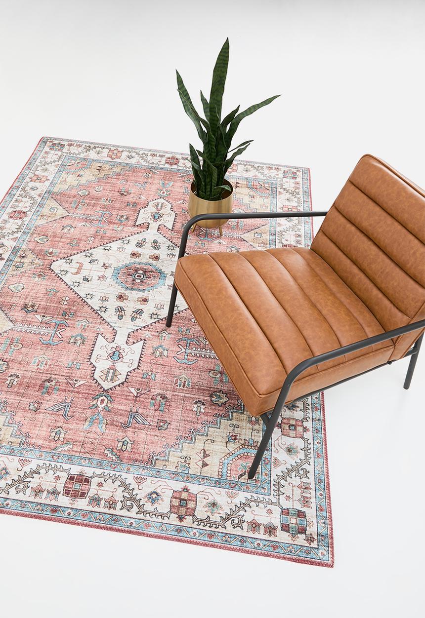 Sixth Floor - Ezra printed rug - terracotta