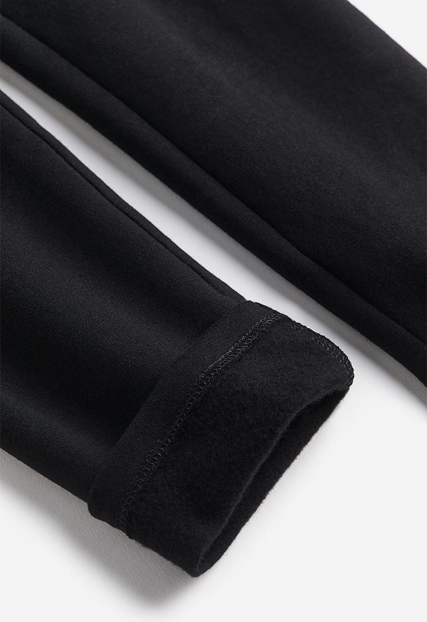 H&M - Brushed-inside leggings - black