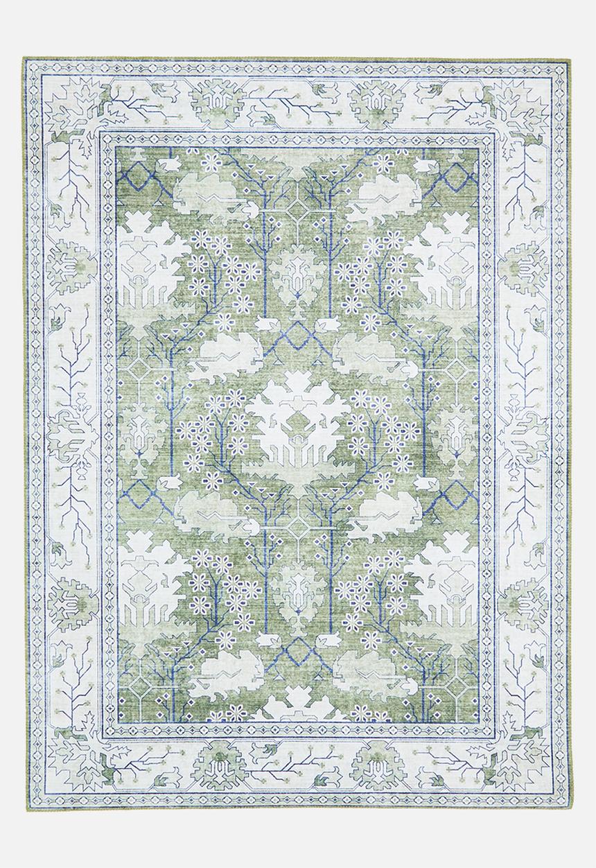 Sixth Floor - Ezra printed rug - forrest green