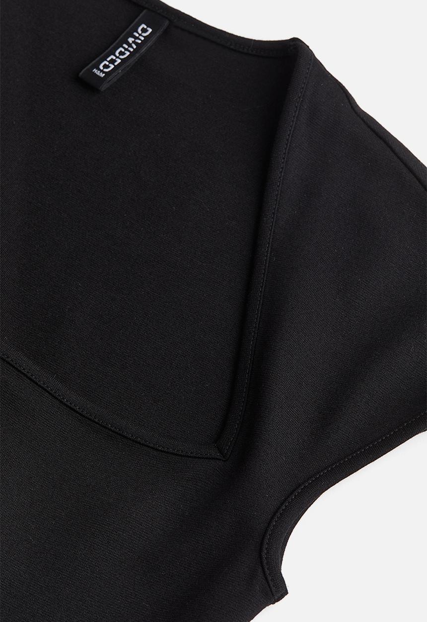 H&M - Cap-sleeved top - black