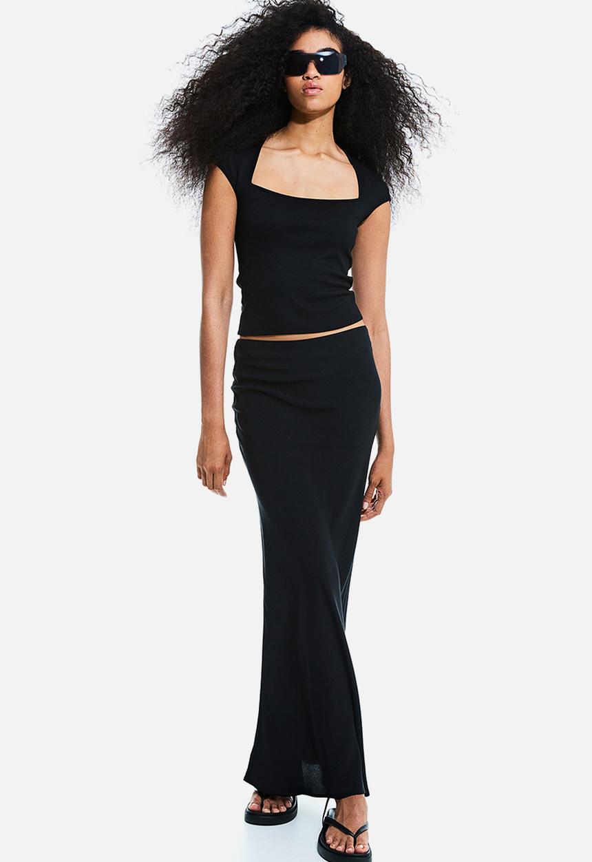 H&M - Cap-sleeved top - black