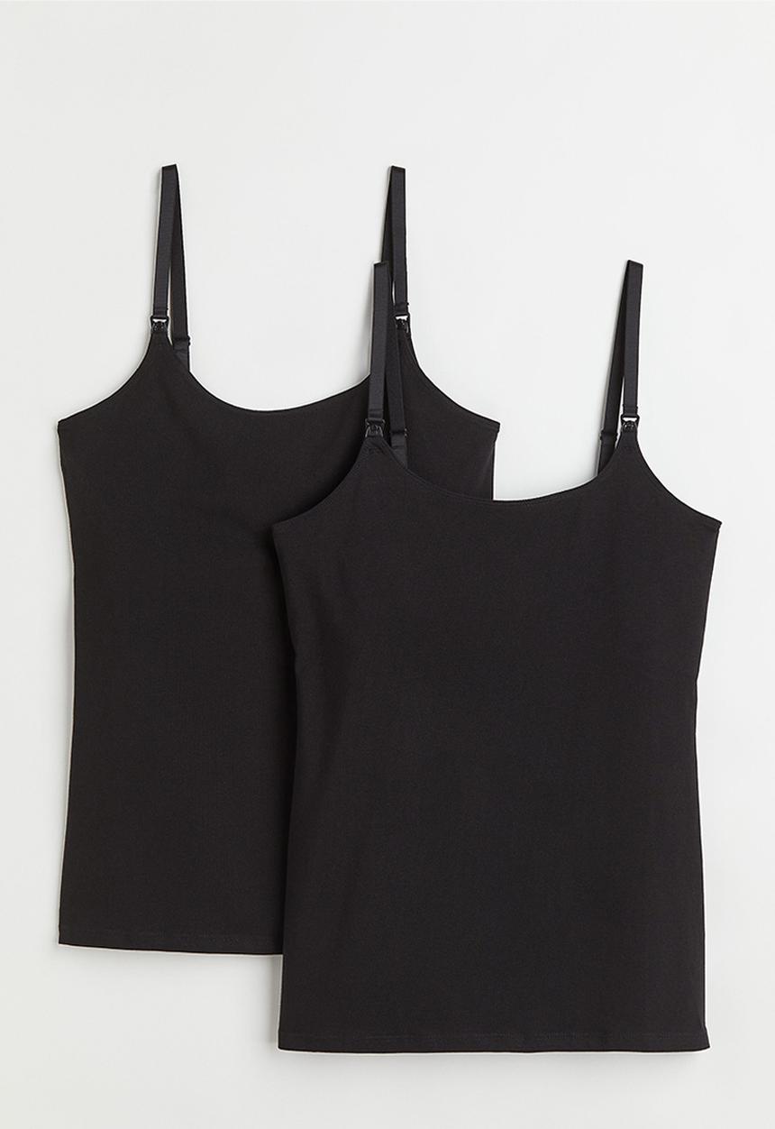 H&M - Mama 2-pack nursing tops - Black
