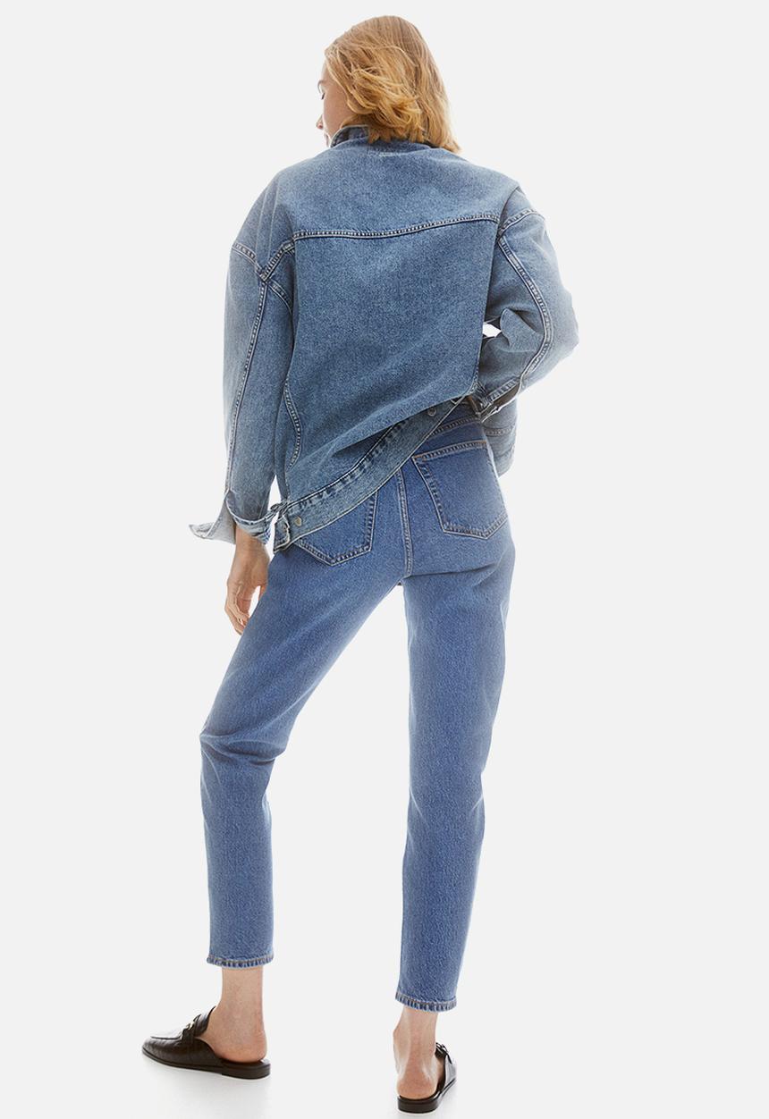 H&M - Slim mom high ankle jeans - blue