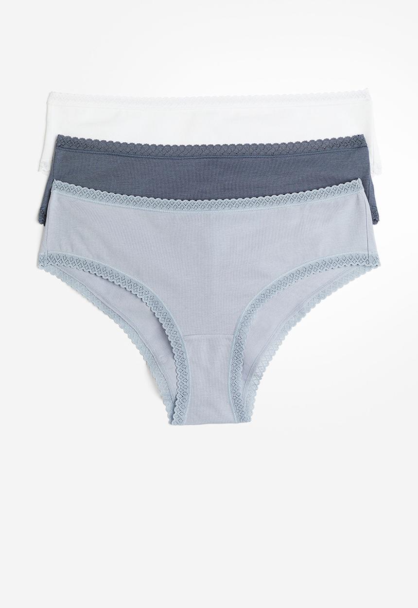 H&M - 3 Pack hipster briefs - blue & white 