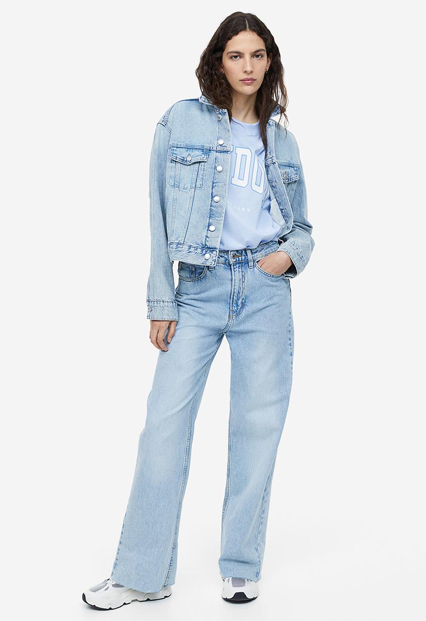 H&M - Oversized printed T-shirt - Light blue London