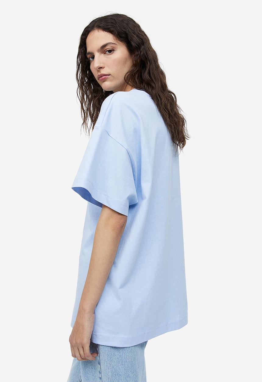 H&M - Oversized printed T-shirt - Light blue London