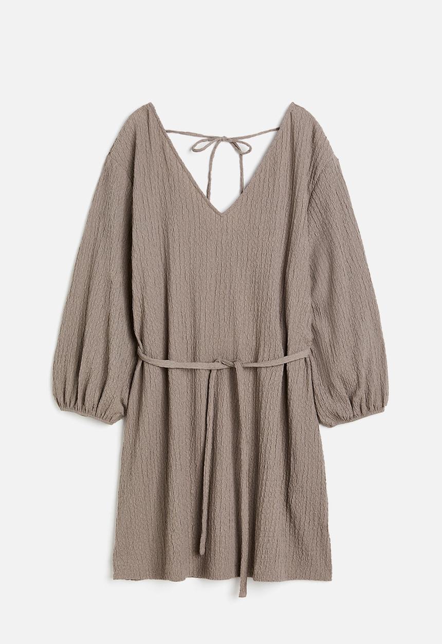 H&M - Textured jersey dress - beige