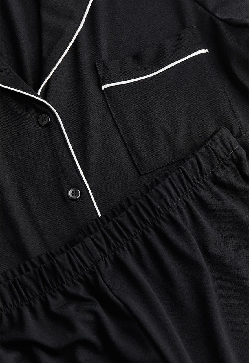 H&M - Pyjama shirt and shorts - Black
