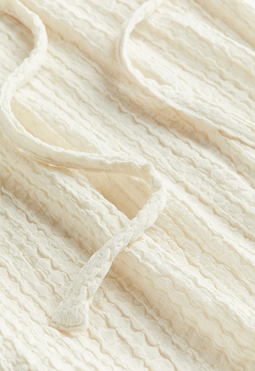 H&M - Textured jersey dress - white