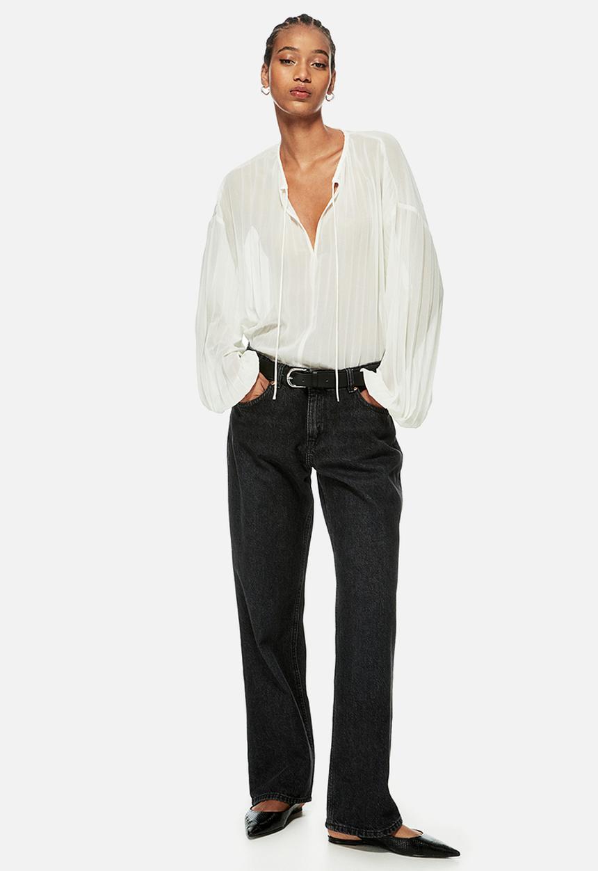 H&M - Pleated blouse - white