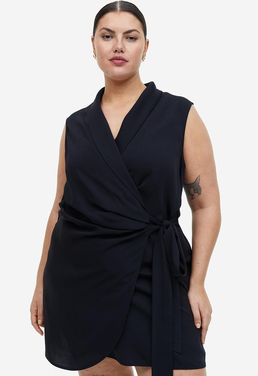 H&M - Blazer wrap dress - black