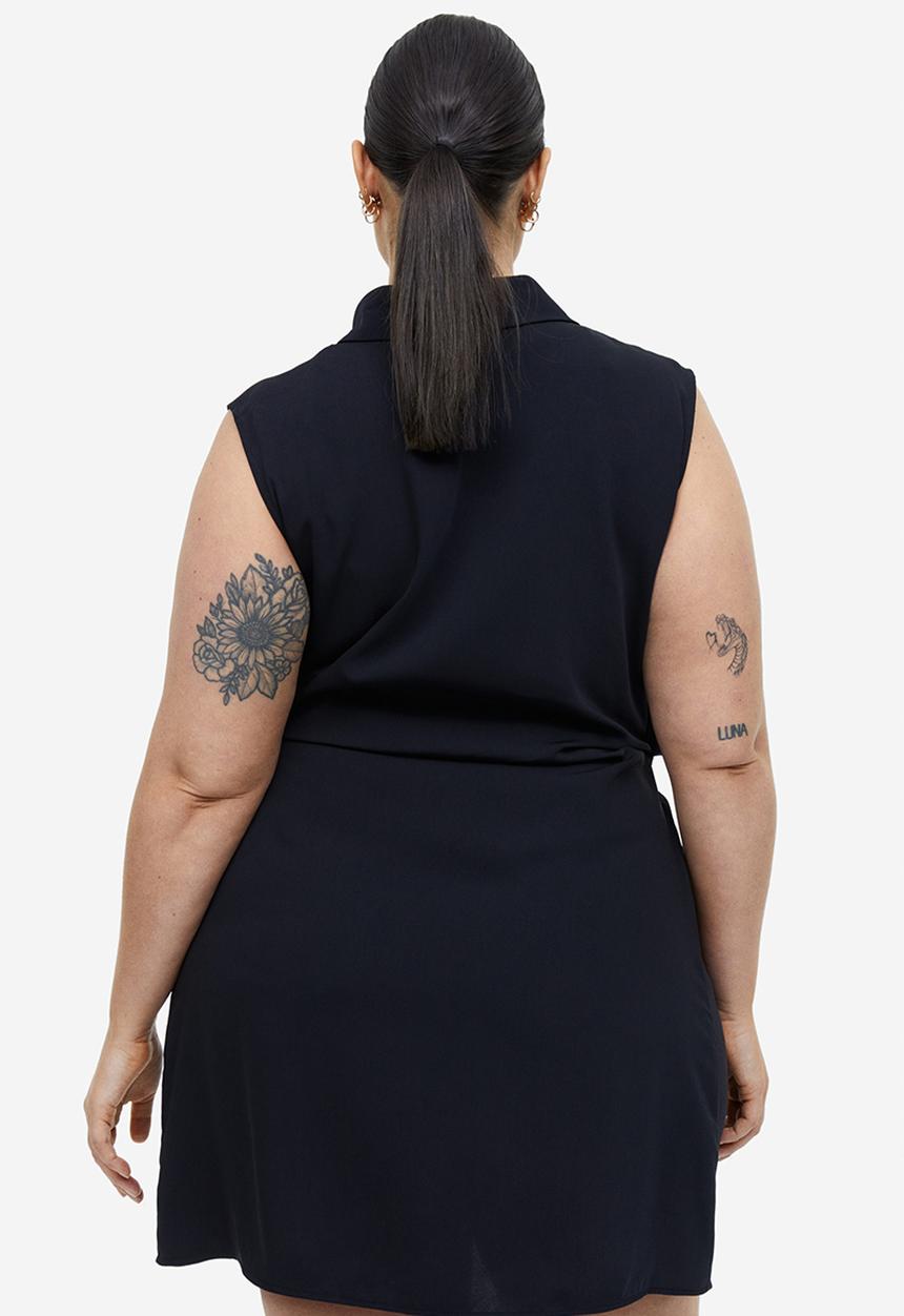 H&M - Blazer wrap dress - black