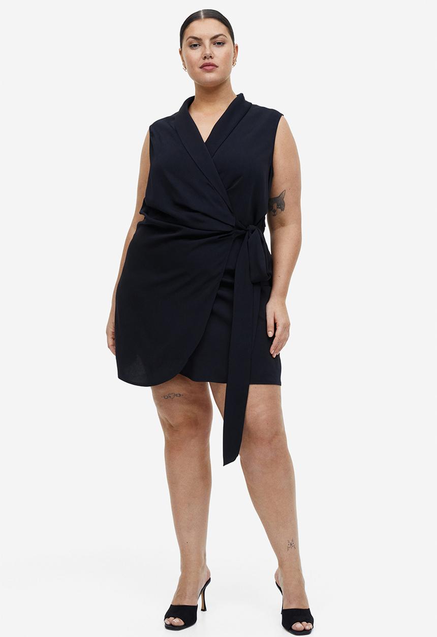 H&M - Blazer wrap dress - black