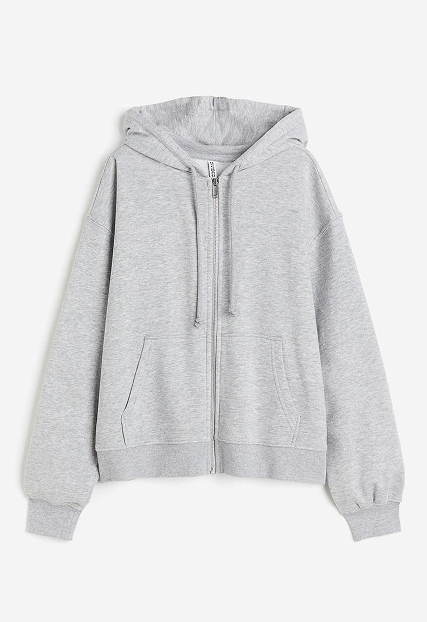 H&M - Zip-through hoodie - Grey