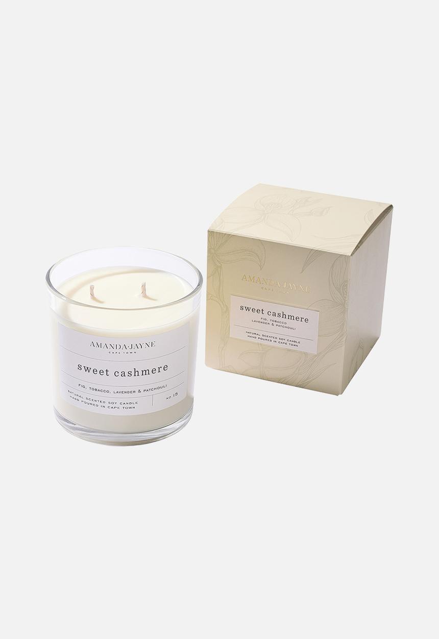 Amanda Jayne - Sweet Cashmere Double Wick Soy Candle - natural 