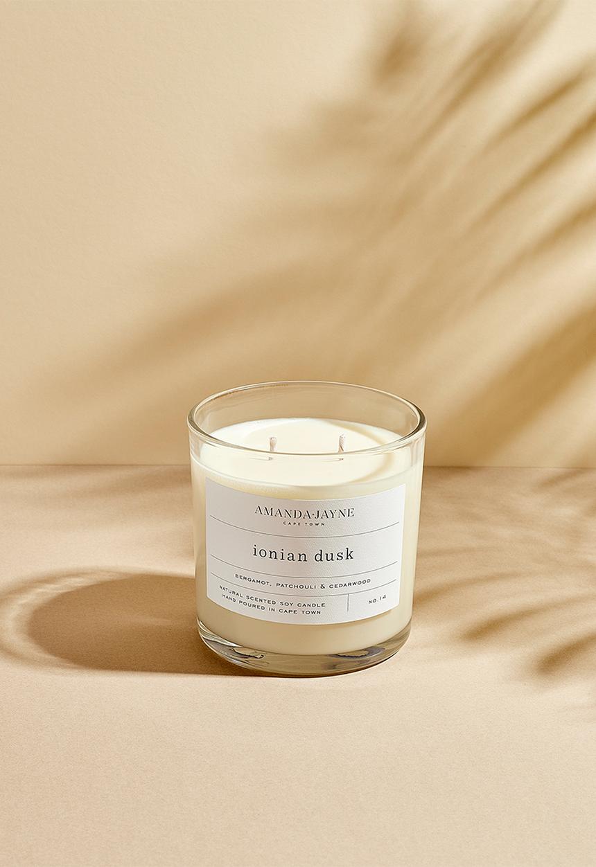 Amanda Jayne - Ionian Dusk Double Wick Soy Candle - natural