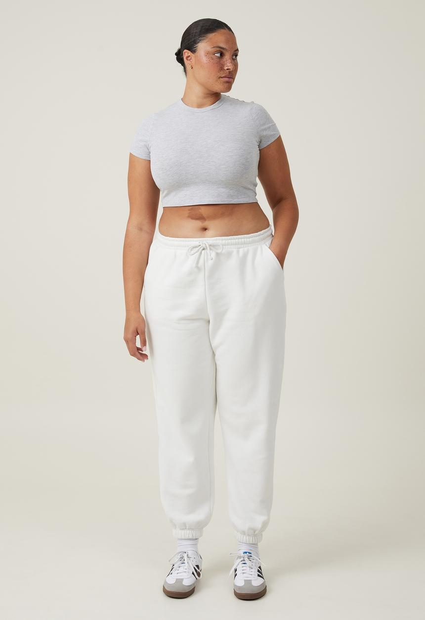 Cotton On - Plus Classic Trackpant - Vintage White