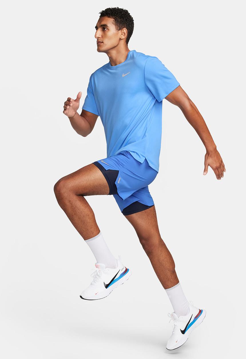 Nike - Dri-FIT UV  Miler running tee- university blue & reflective silver
