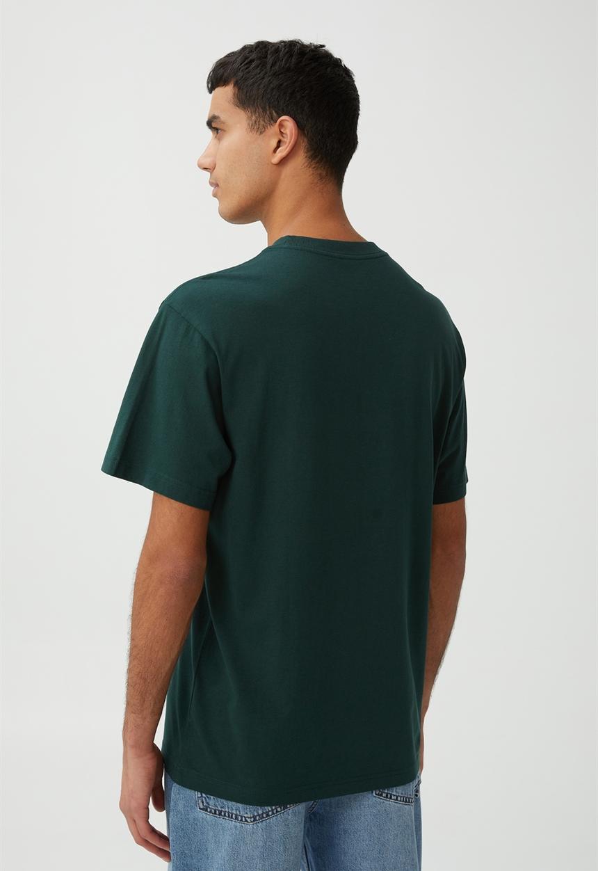 Cotton On - Organic loose fit T-shirt - pineneedle green