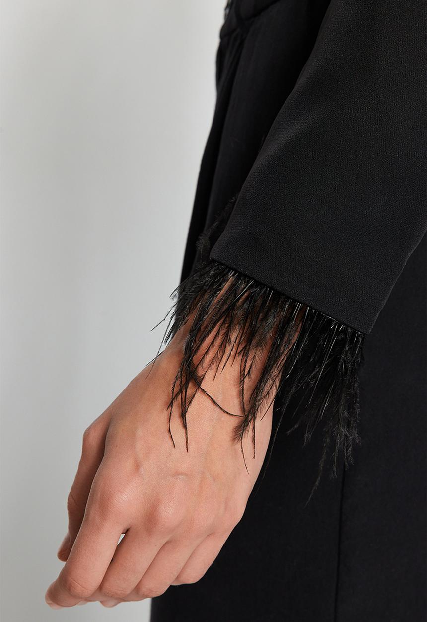Trendyol - Crop woven blazer - black