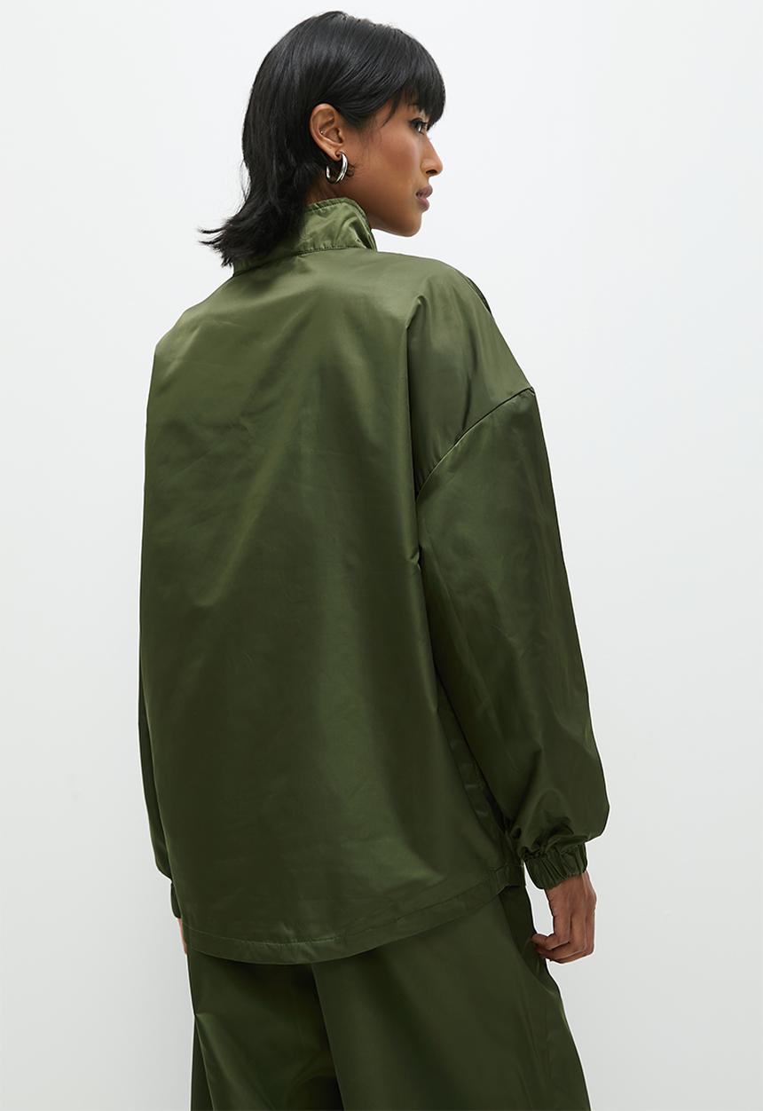 Superbalist - Half zip waterproof jacket - olive
