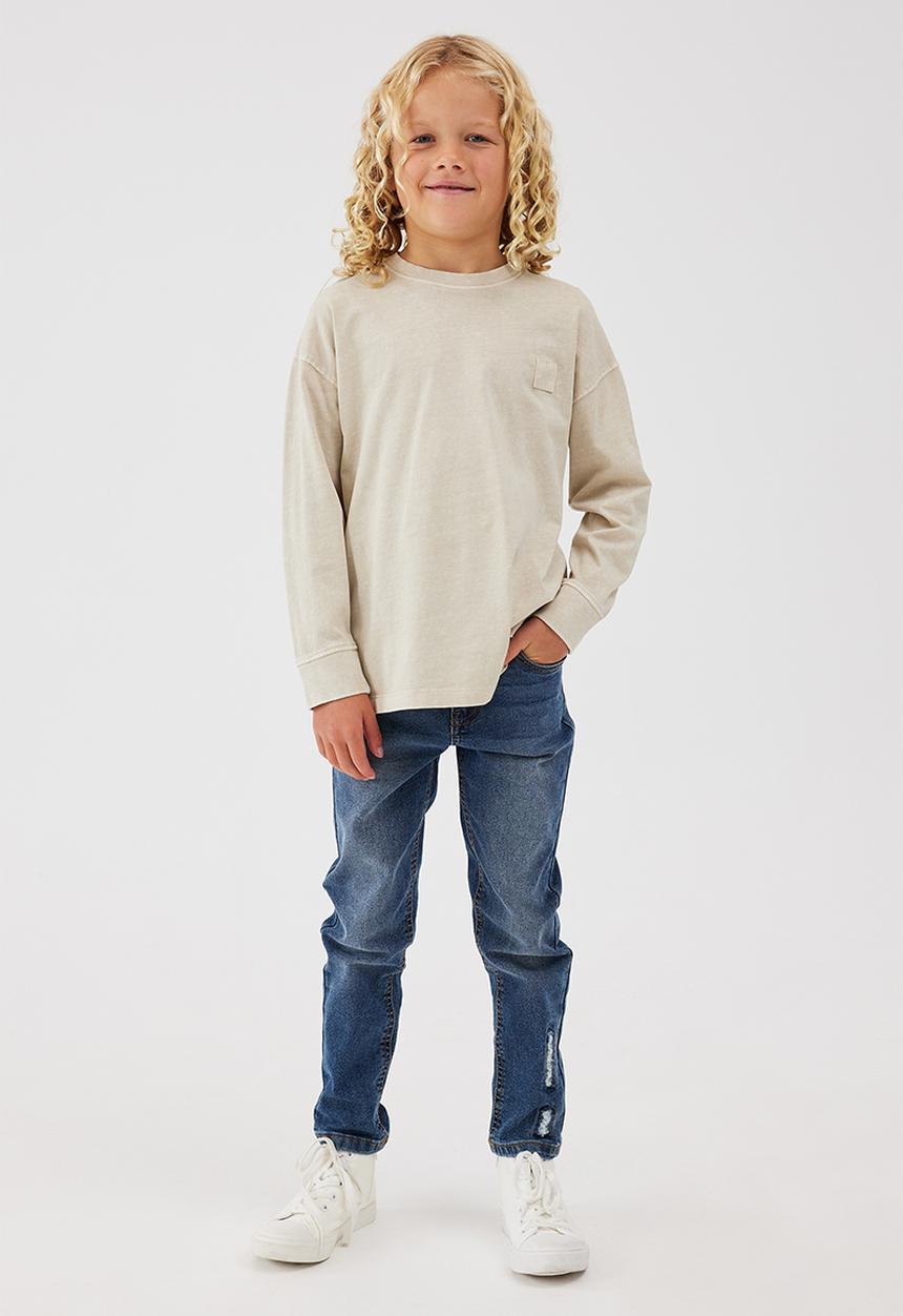 Cotton On - The essential long sleeve tee - rainy day wash