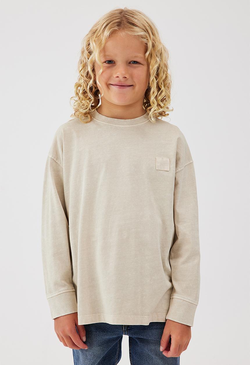 Cotton On - The essential long sleeve tee - rainy day wash