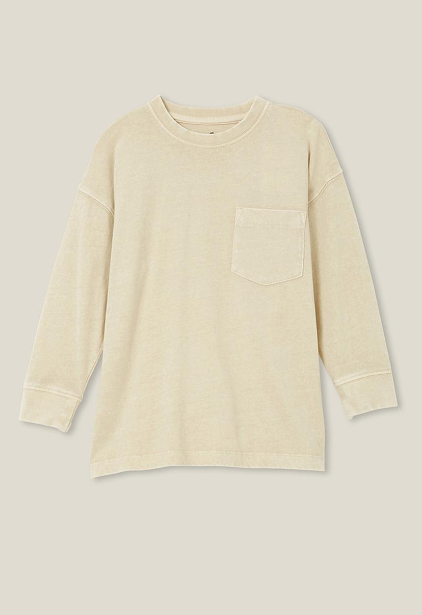 Cotton On - The essential long sleeve tee - rainy day wash