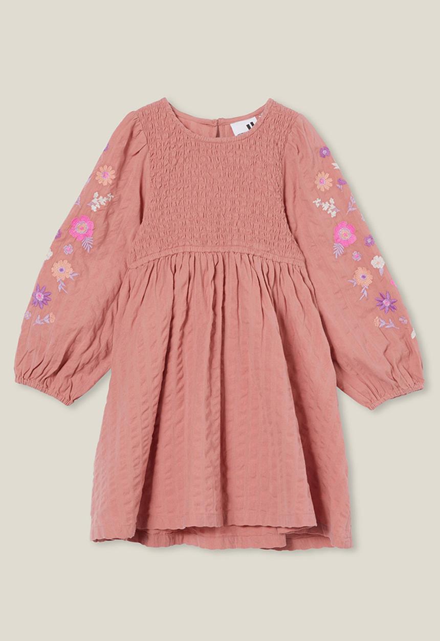 Cotton On - Riley shirred dress - clay pigeon
