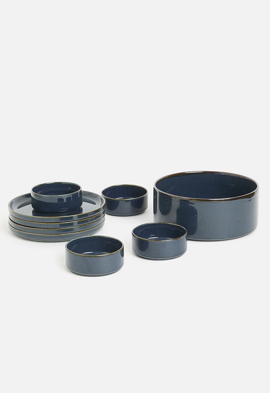 Omada - Flat Stackable Stackable Salad Bowl Blue