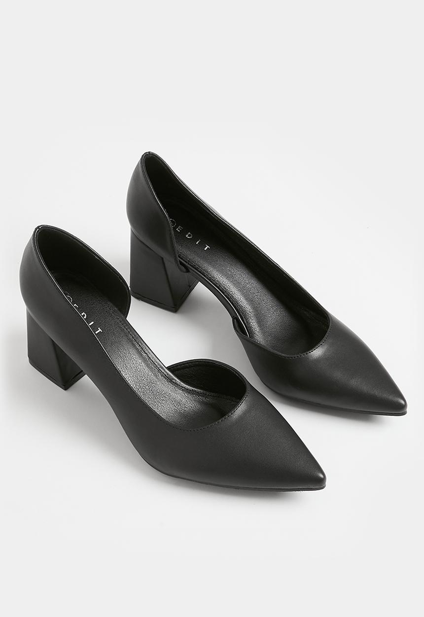 edit - Blair block heel - black