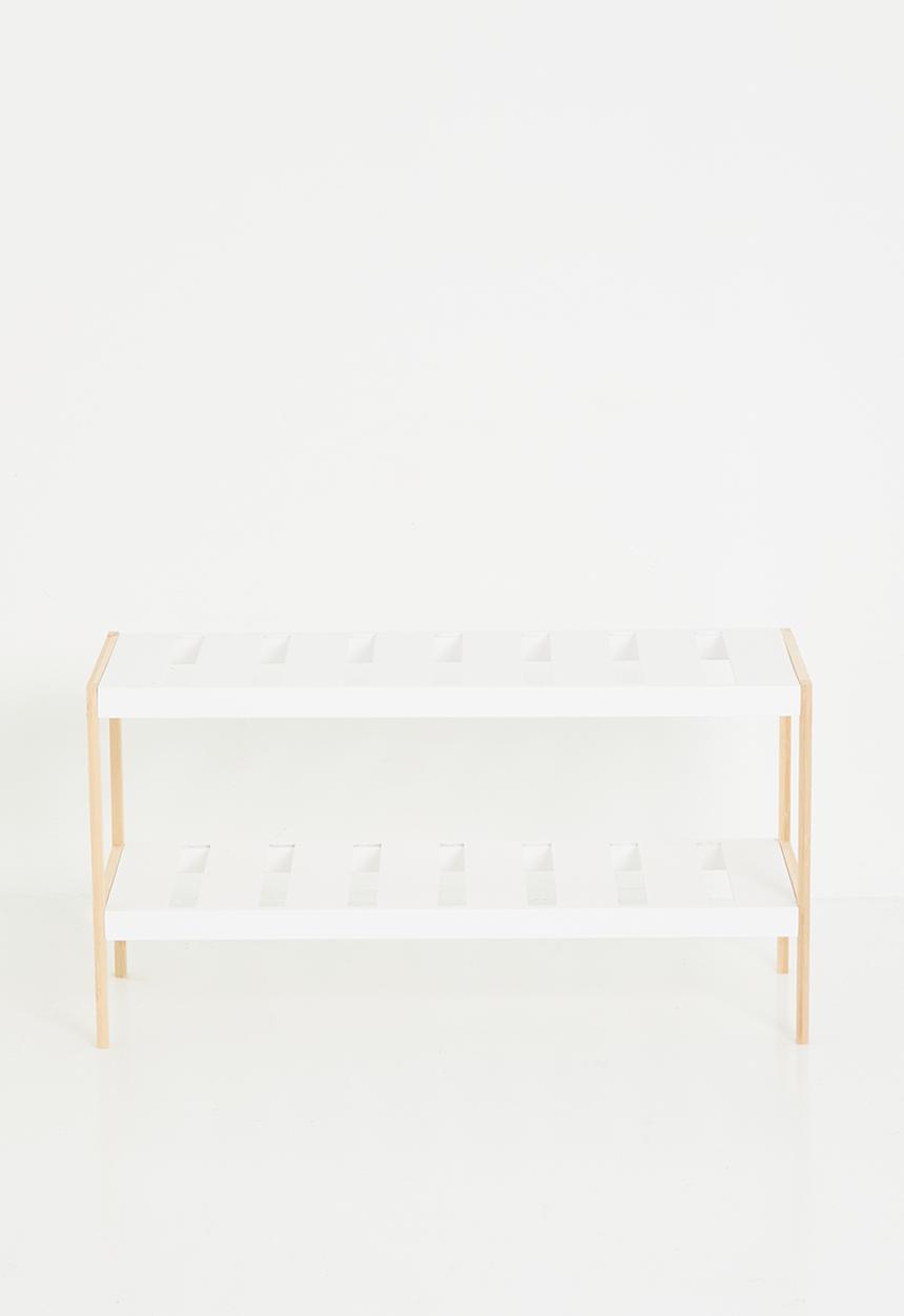 Storage Solutions - Simple shoe rack - white & natural