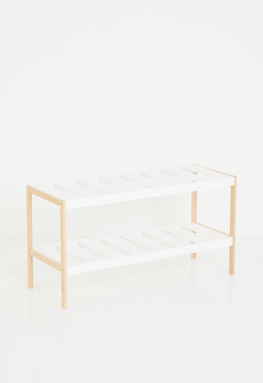 Storage Solutions - Simple shoe rack - white & natural