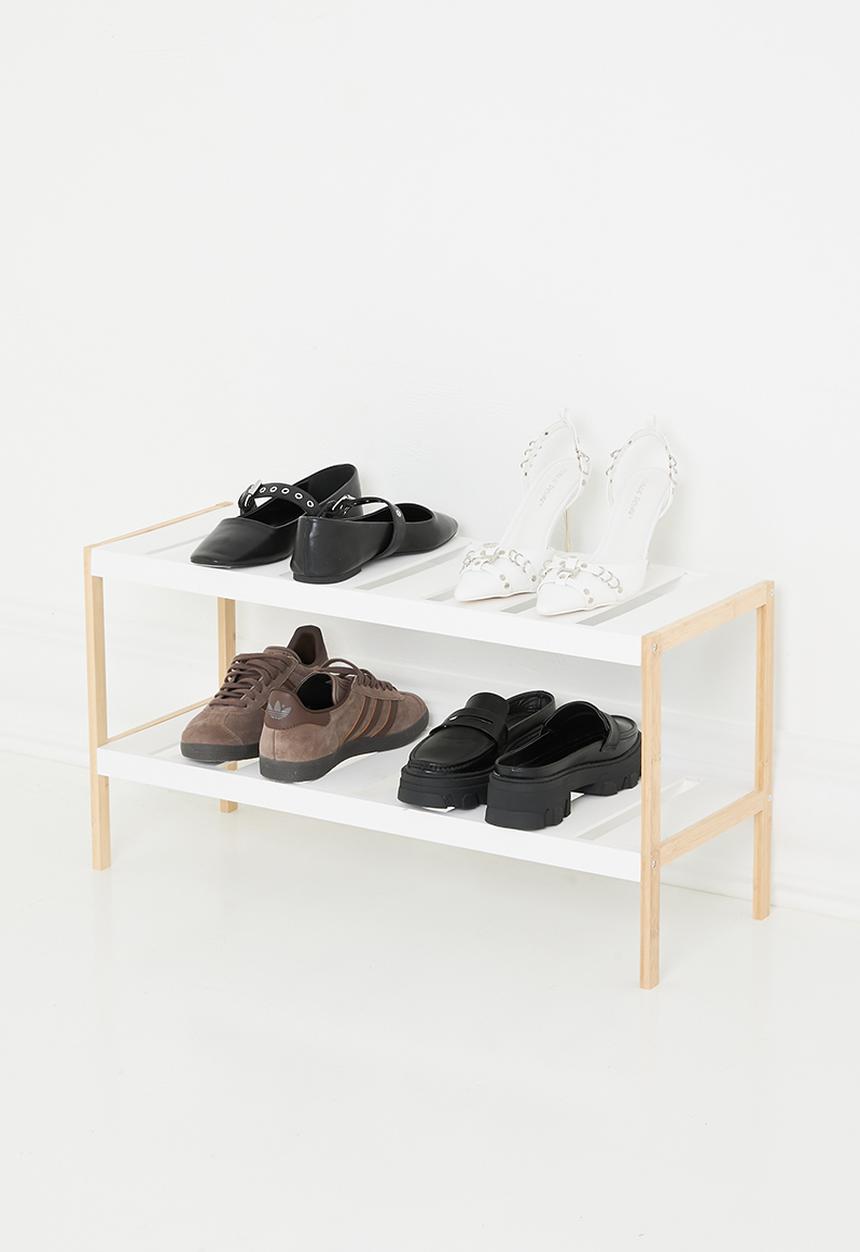 Storage Solutions - Simple shoe rack - white & natural