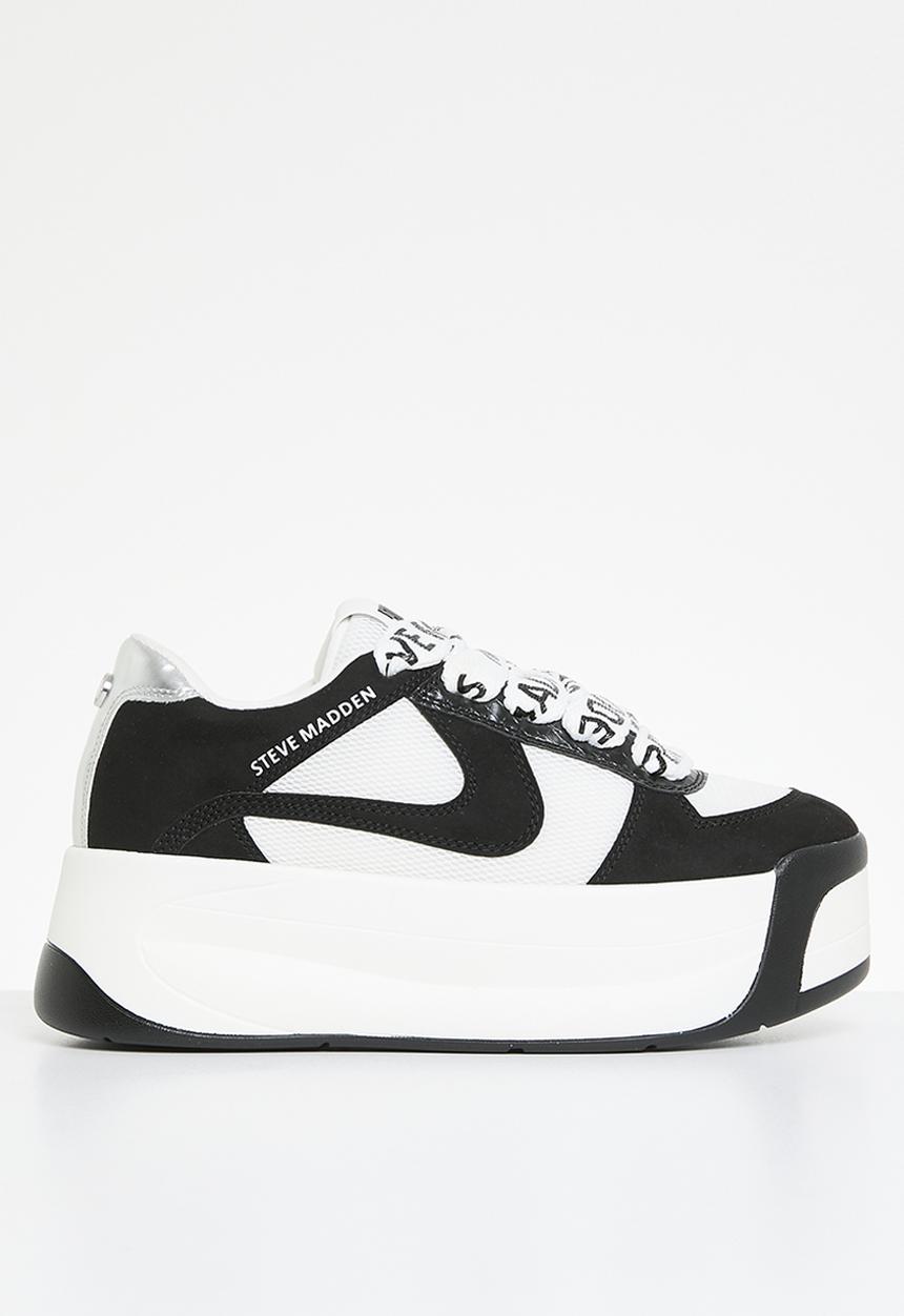 Steve Madden - Charge up platform sneaker - black & white