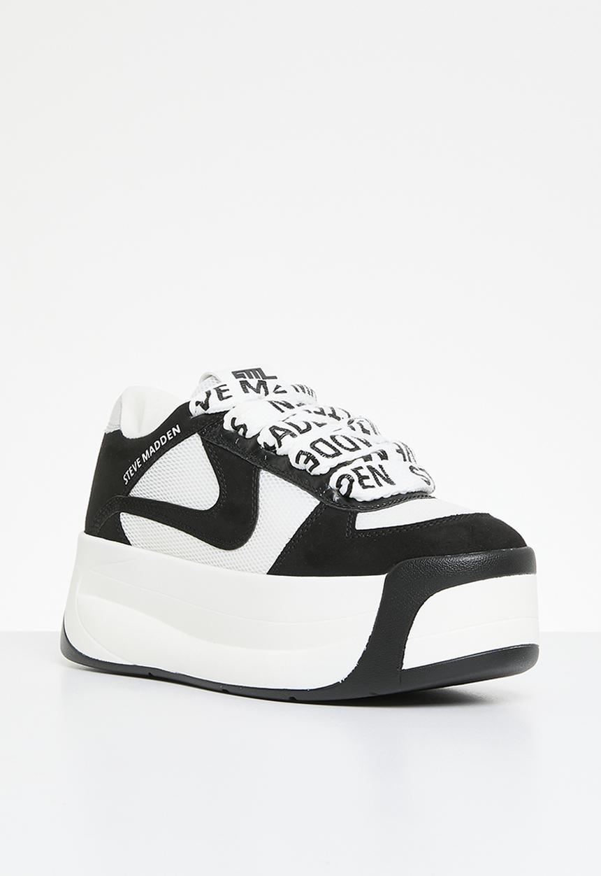 Steve Madden - Charge up platform sneaker - black & white