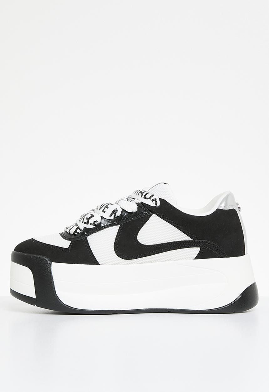 Steve Madden - Charge up platform sneaker - black & white