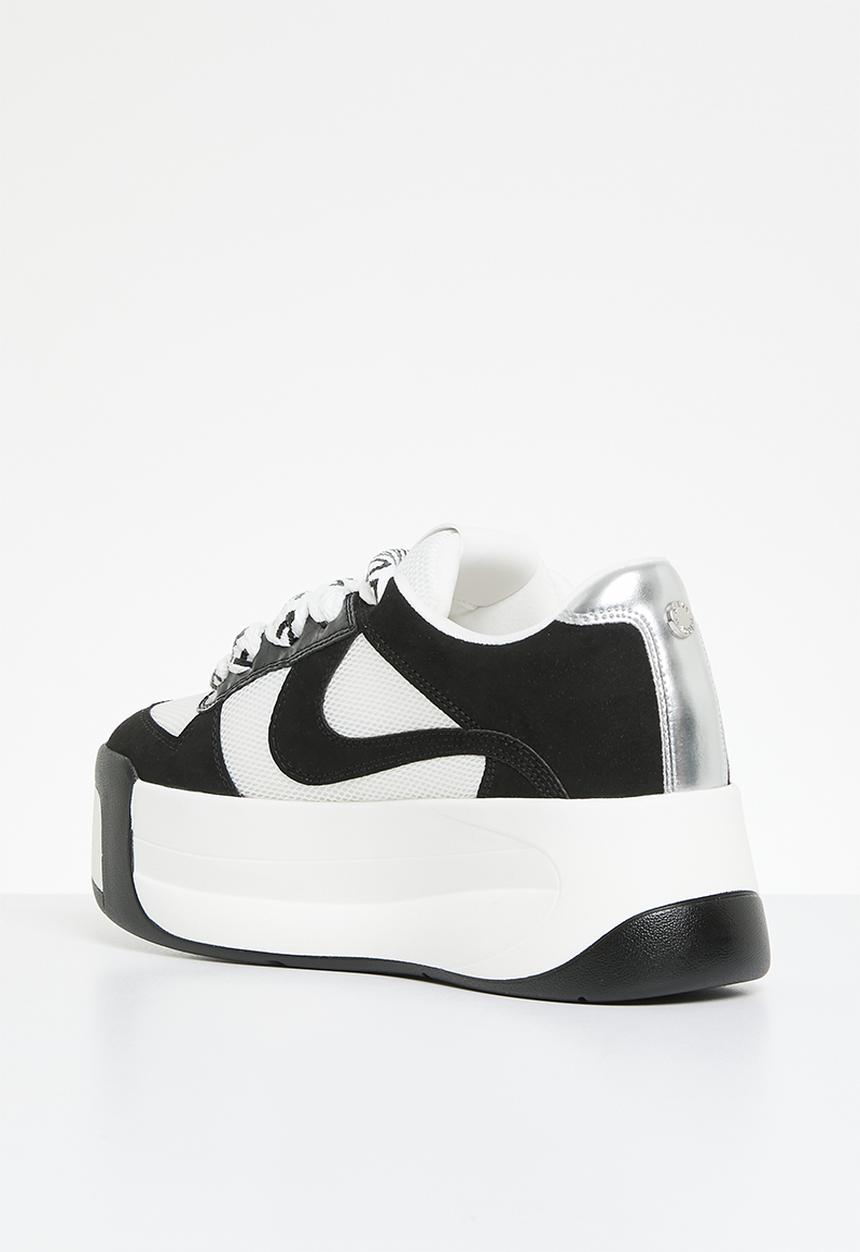 Steve Madden - Charge up platform sneaker - black & white