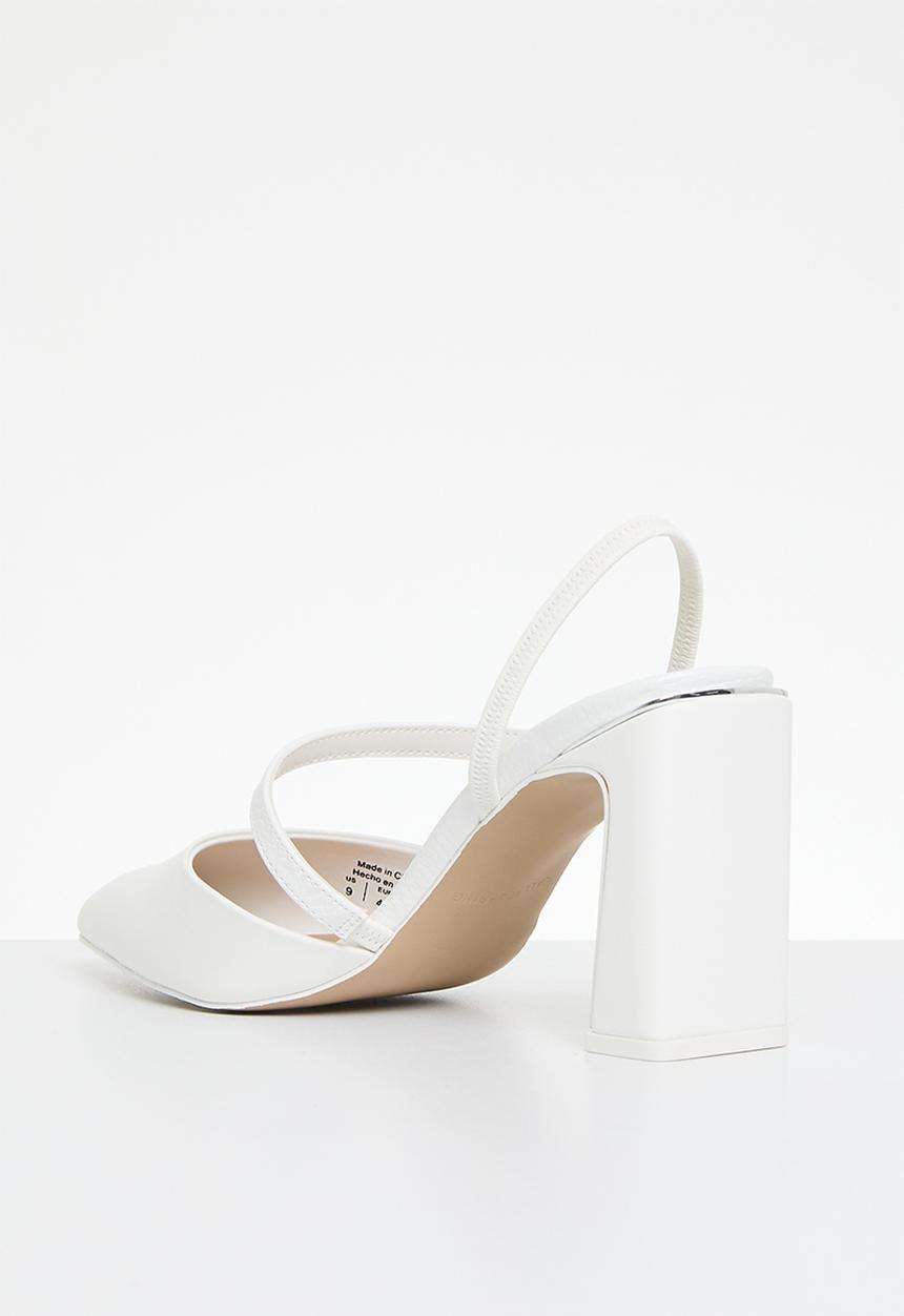 Call It Spring - Faunaa block heel slingback - white