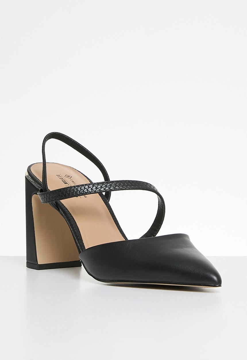 Call It Spring - Faunaa block heel slingback - black