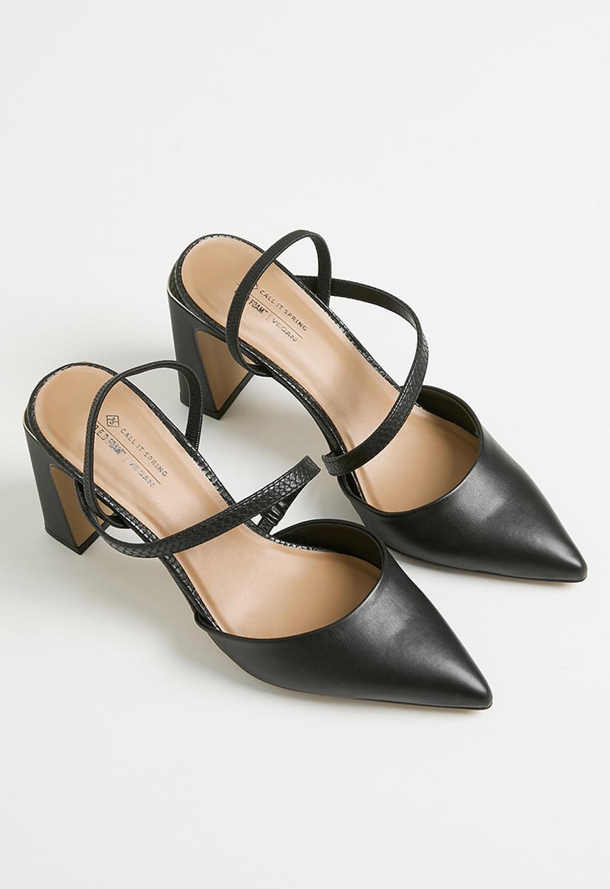 Call It Spring - Faunaa block heel slingback - black